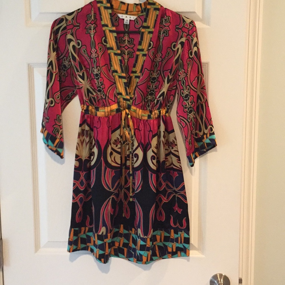 Beautiful silk Cabi Chelsea Erte Tunic Top